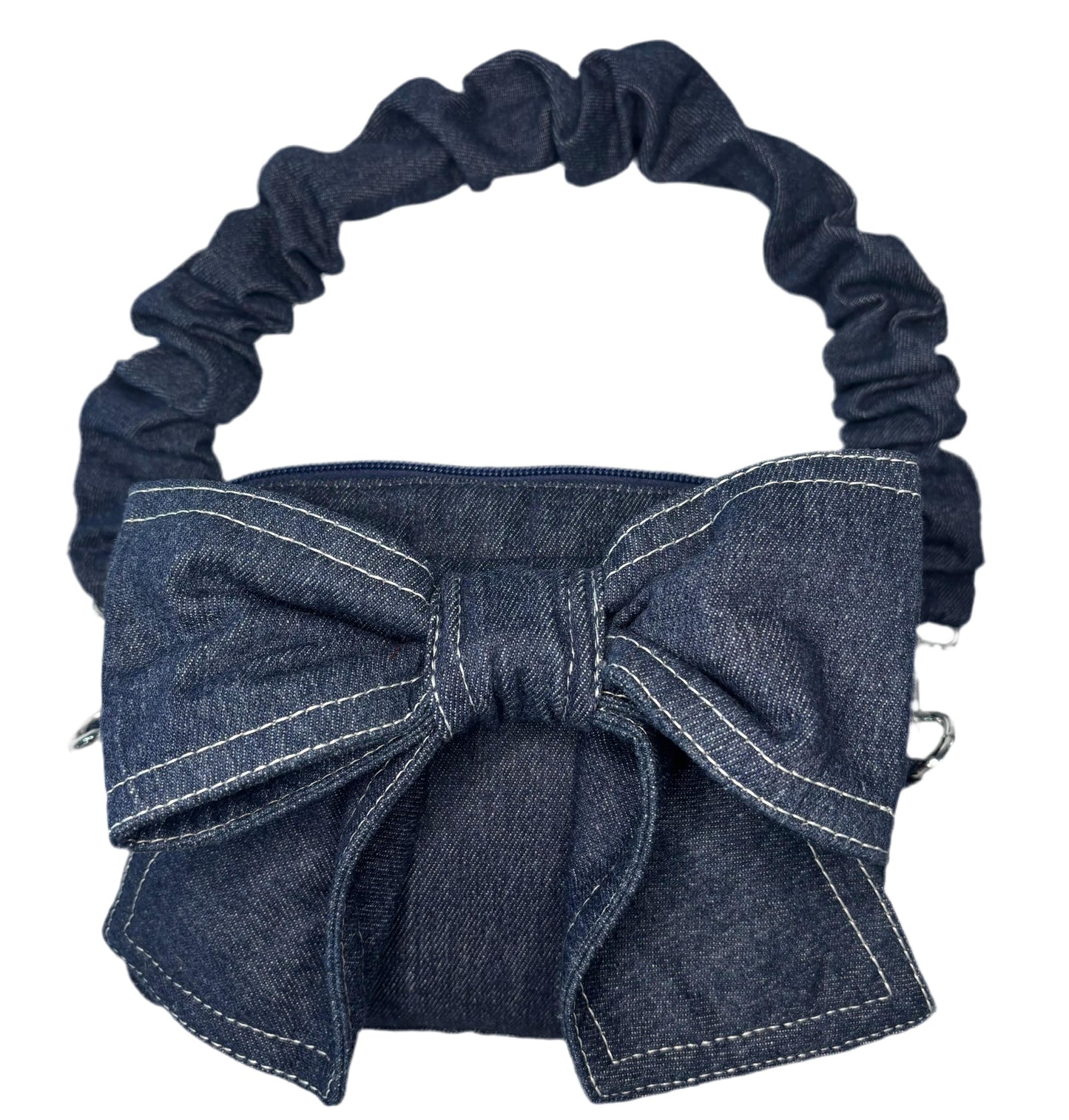 Denim bow bag