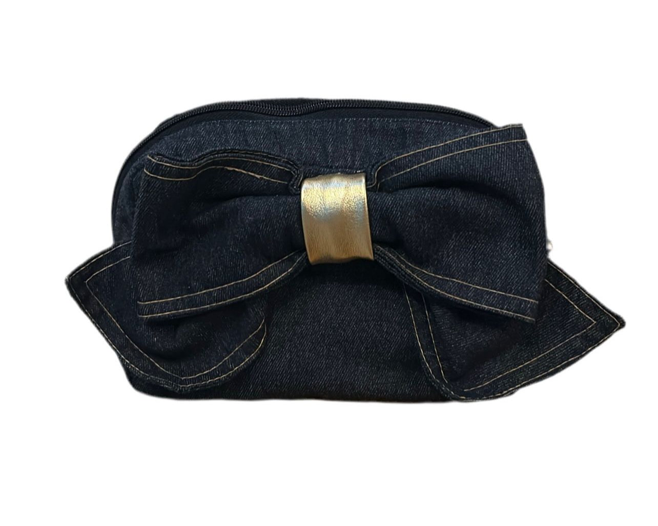 Denim bow bag