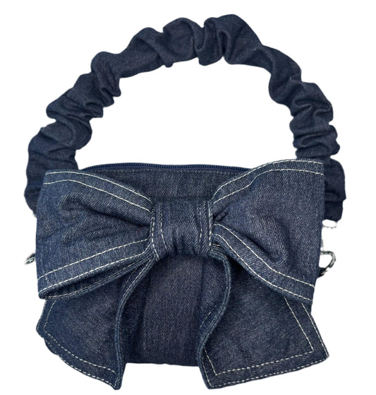 Denim bow bag